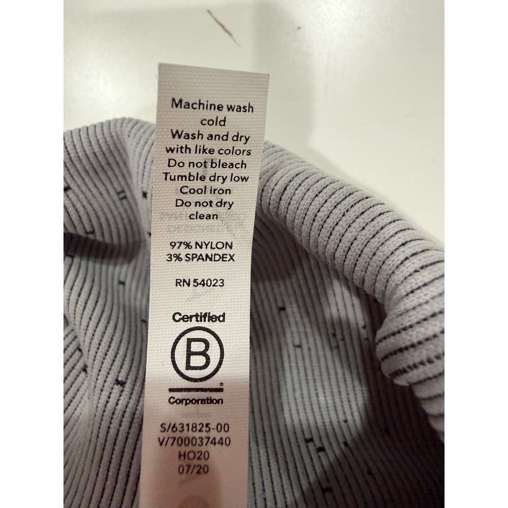 Athleta Momentum Ombre Speckle Turtleneck Gray Black Seamless Thumbhole Top L - Picture 5 of 8